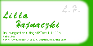 lilla hajnaczki business card